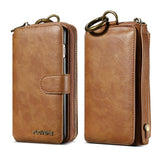 Luxury Retro Leather Multi-Functional Wallet Case for iPhone and Samsung