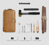 Luxury Retro Leather Multi-Functional Wallet Case for iPhone and Samsung