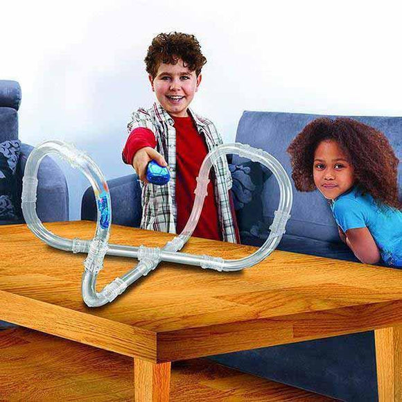 Tubes Car Trax RC Car Trax Set with Blue Racer and Tubes