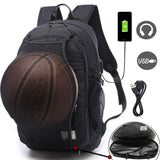 Sports Backpack W/Ball Net & USB Port