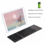 Foldable Bluetooth Keyboard with Touchpad