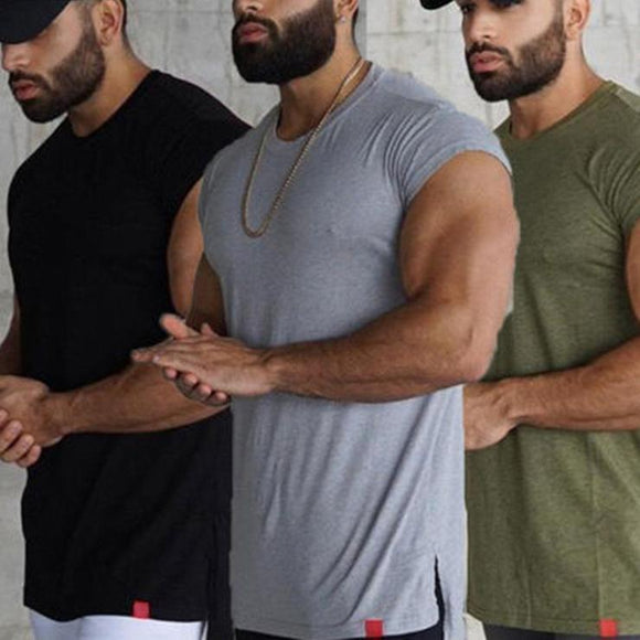 2019 Fitness Sports Solid Color Thin Sleeveless Vest