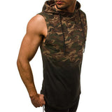 Street Camouflage Gradient Color Hooded Tank