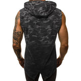 Street Camouflage Gradient Color Hooded Tank
