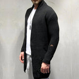 Fashion Green Fruit Collar Men's Long Cardigan Sweaters