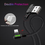 Unbreakable 90°  Gamers Braided Charging Cable