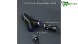 2-in-1 Car Charger & Cigarette Lighter Socket Made to Be Best Driving Companion