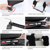 Breathable Car Headrest Neck Pillow Support for Travel 180 degree Rotatable - CozyBuy