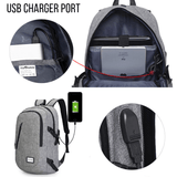 Sports Backpack W/Ball Net & USB Port