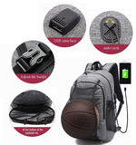 Sports Backpack W/Ball Net & USB Port