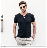 V-neck Men's Large Size T-shirt - Get Now 50% Off