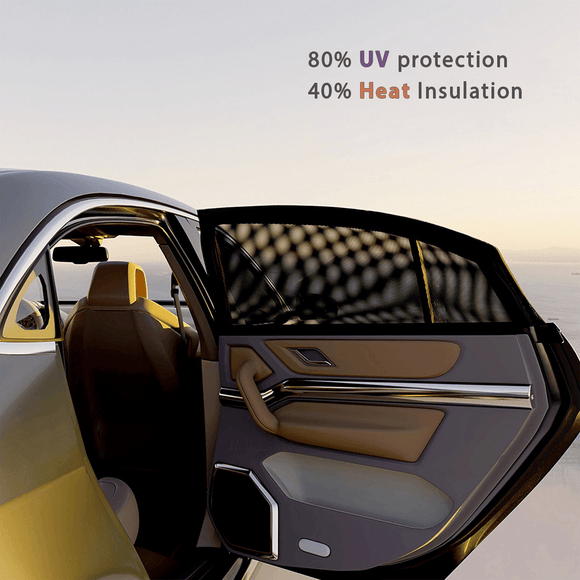 2Pcs Slip-On Car Window Shades