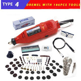 BDCAT 180W Electric Dremel Engraving Mini Drill polishing machine Variable Speed Rotary Tool with 186pcs Power Tools accessories