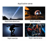 Military 3-head Magnetic LED Flashlight