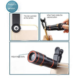 HD 12x Optical  Zoom Telescope Lens - Long-Focus Lens For Phone
