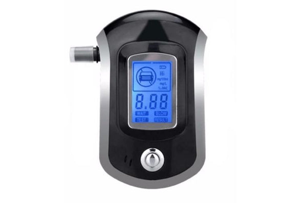 Police-grade Professional Alcohol Tester Breathalyzer with LCD Display And 5 Mouthpiece - CozyBuy