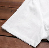 Men's Baggy Cotton Linen Solid Short Sleeve Button Retro T-Shirts