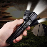 Military 3-head Magnetic LED Flashlight