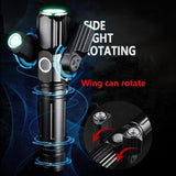 Military 3-head Magnetic LED Flashlight