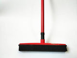 Broom with Squeegee made from Natural Rubber, Multi-Surface and Pet Hair Removal