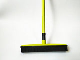 Broom with Squeegee made from Natural Rubber, Multi-Surface and Pet Hair Removal